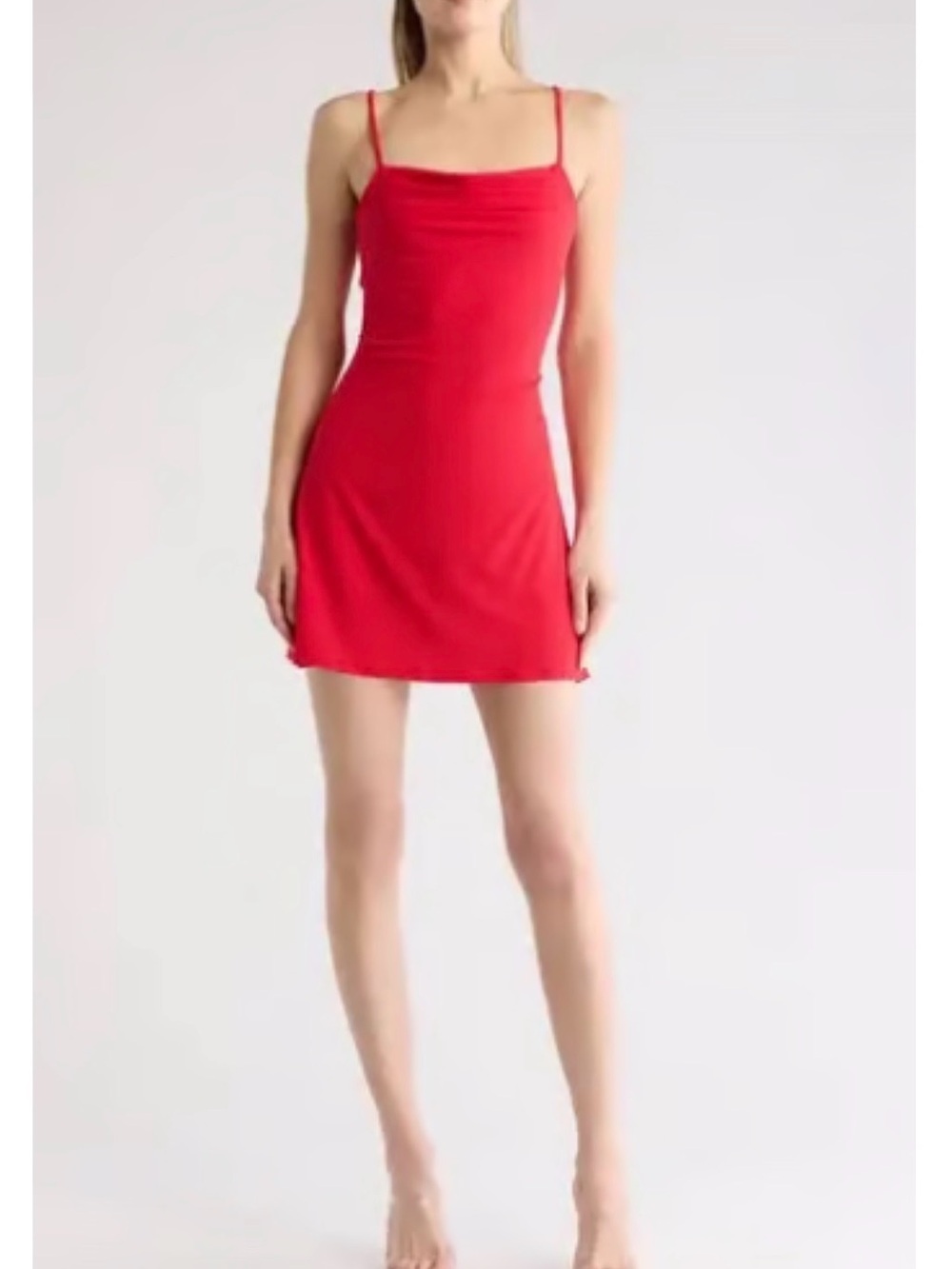 AFRM Red Spaghetti-Strap Mini Dress